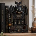Personalized Whimsical Dragon Wooden Book Tracker | Fantasy Bookshelf Decor | Unique Book Lover Gift product logo