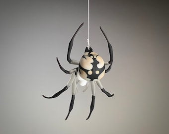 Black and Gray Glass Garden Spider