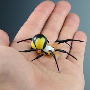Art Glass Yellow Garden Spider Sculpture - Etsy