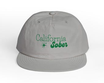 California Sober Surf Cap, Casual Beach Hat, Summer Headwear, Gift for Surfers, Trendy Accessories