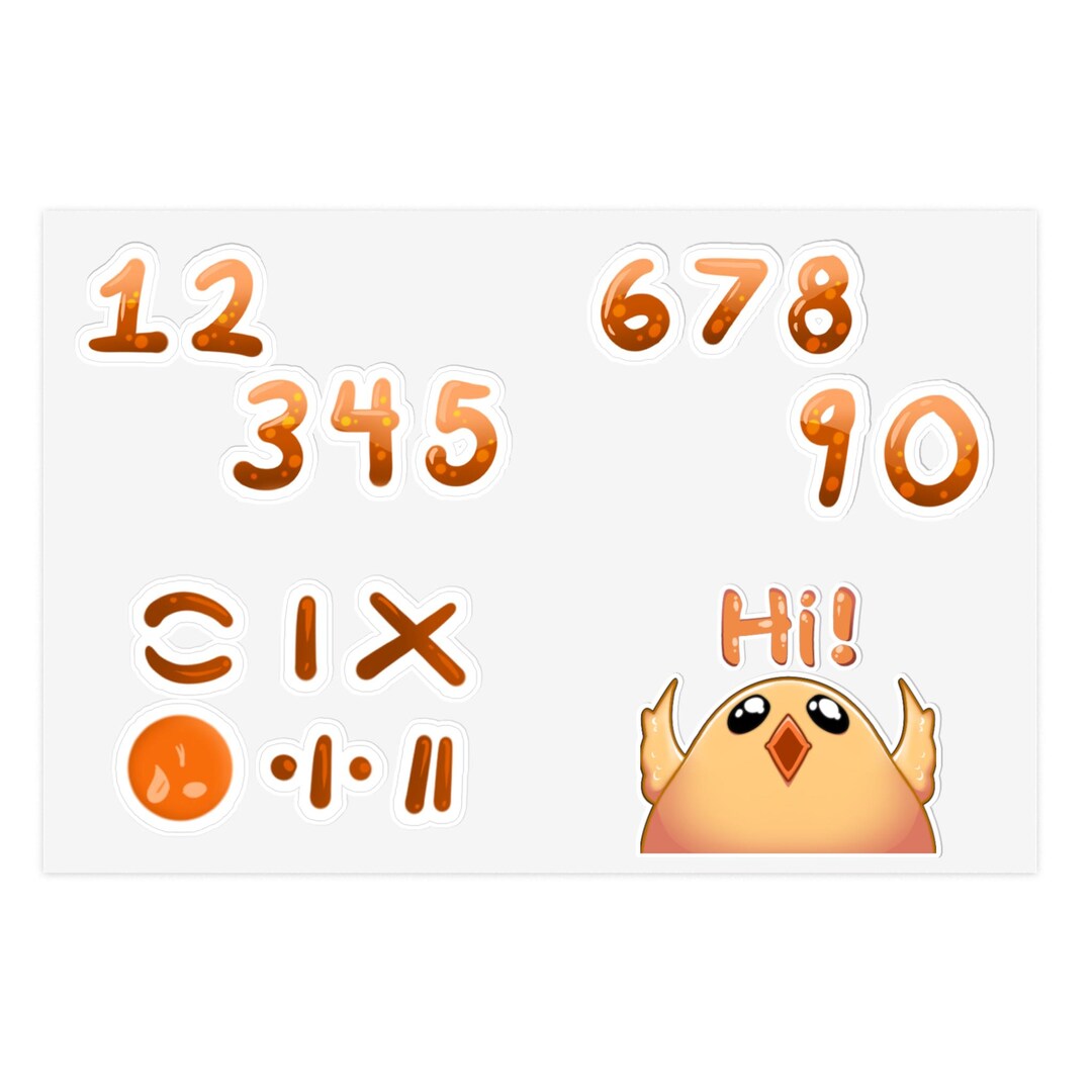Number Sticker Sheets - Etsy