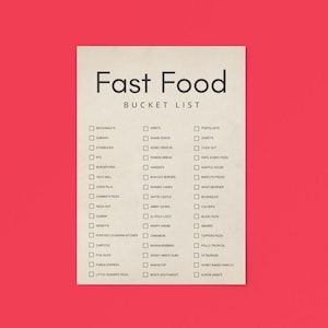 Fast Foodie Adventures: A Bucket List for Burger Lovers & More | Fun Bucket List | Ideas for Him and Her | Gift for Any Time Of Year