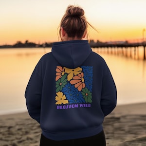 Statement hoodie for women | Hoodie for women | Sweater for women | Oversized sweater | Vintage hoodie | Sweater with flowers