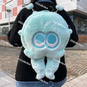 Splatoon 3 Octoling Plush Bag – Handmade Bag Inspired by Splatoon DLC | Wear as Shoulder Bag, Crossbody, or Backpack