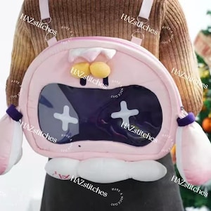 Perle Houzki Splatoon Plüsch Itabag | Splatoon 3 DLC Inkling Plüschtier kann auf einer Schulter, Crossbody oder als Rucksack getragen werden