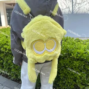 Splatoon-Inspired Plush Bag – Handmade Inkling Plush from Splatoon 3 DLC | Wear as Shoulder Bag, Crossbody, or Backpack