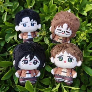 Attack on Titan - Levi / Eren / Mikasa / Hange Plush Dolls-Perfect for Fans & Gifts