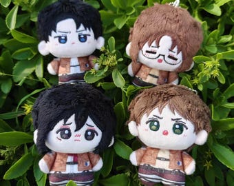 Attack on Titan - Levi / Eren / Mikasa / Hange Plush Dolls-Perfect for Fans & Gifts