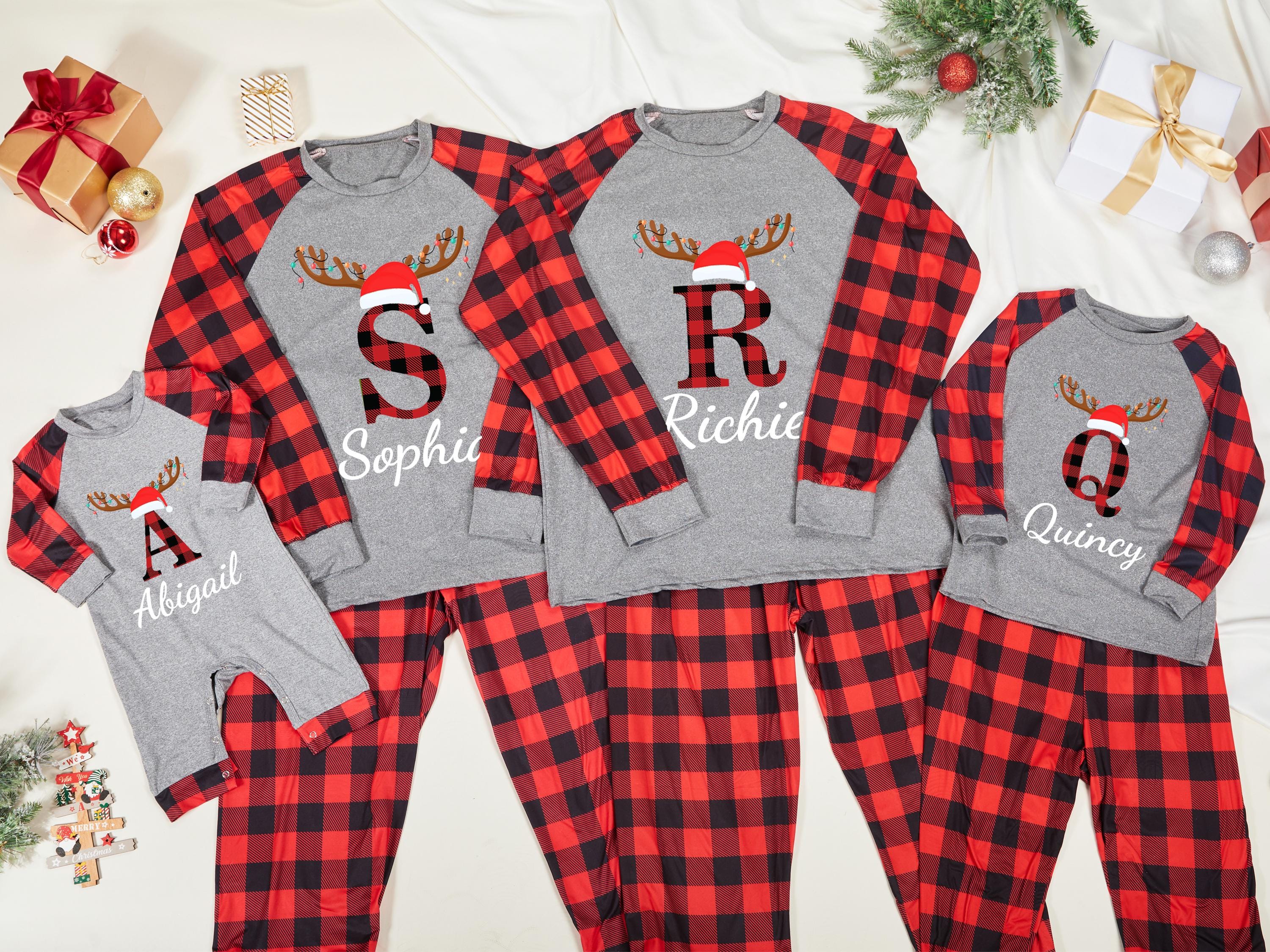 Custom Matching Christmas Pjs,personalized Family Christmas Pajamas ...