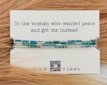 Handmade Multi-Strand Seed Beaded Bracelet – Elegant & Adjustable, Tiny Bead Bracelet, Mother's Friendship Gift