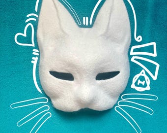 Pre-made Felted Feline Cat Therian Mask Base