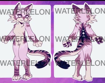 Galaxy Space Stripy Kitty Fursona Adopt!