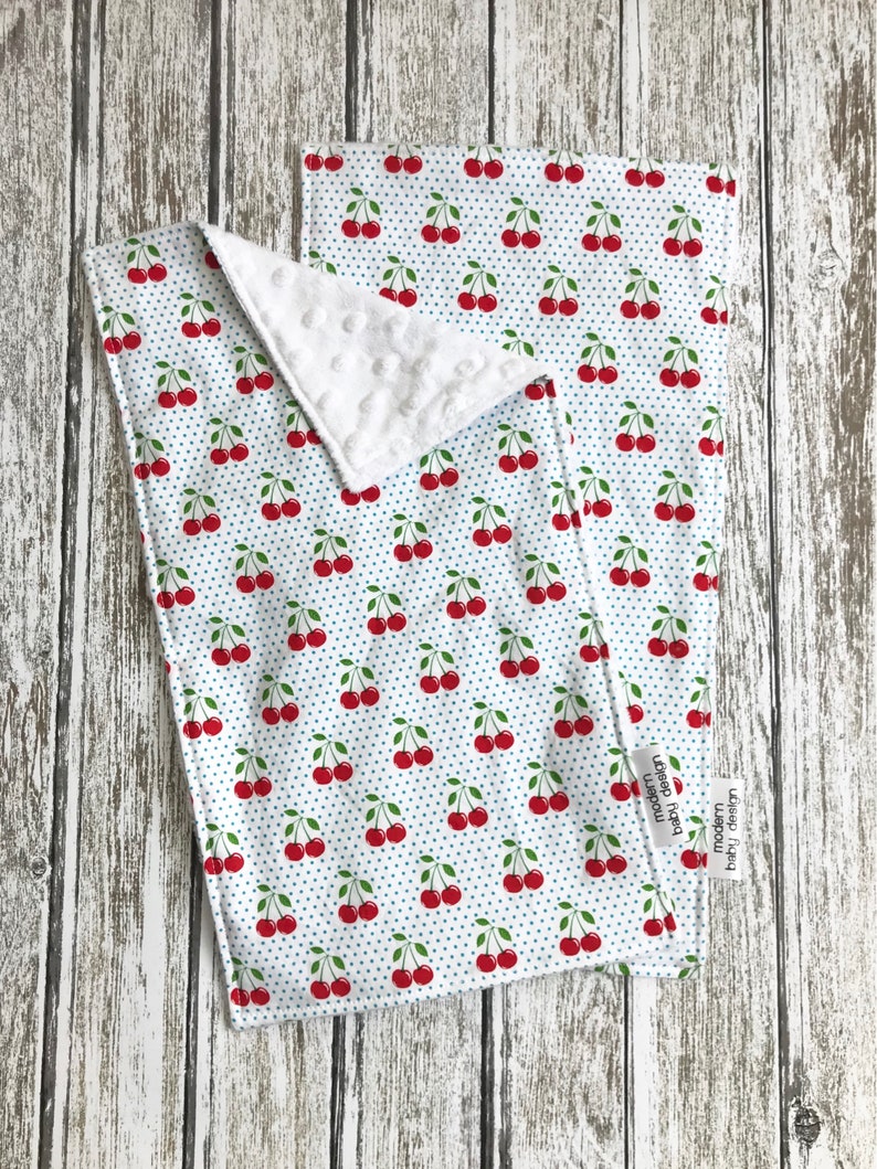 Cherry Baby Burp Cloths White Girl Burp Cloths Girl Cherry Etsy Singapore