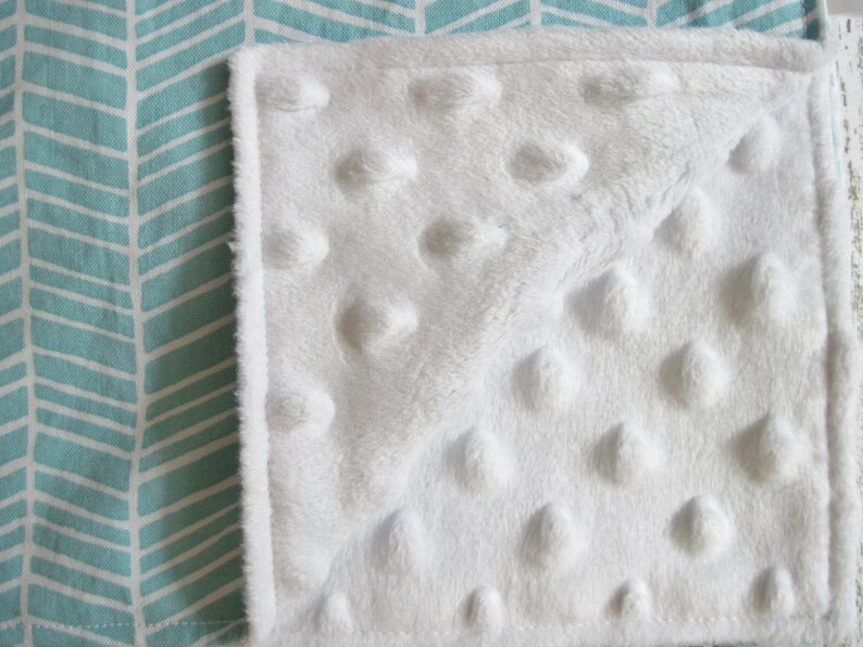Blue Herringbone Baby Blanket Minky Baby Blanket Light Blue Etsy
