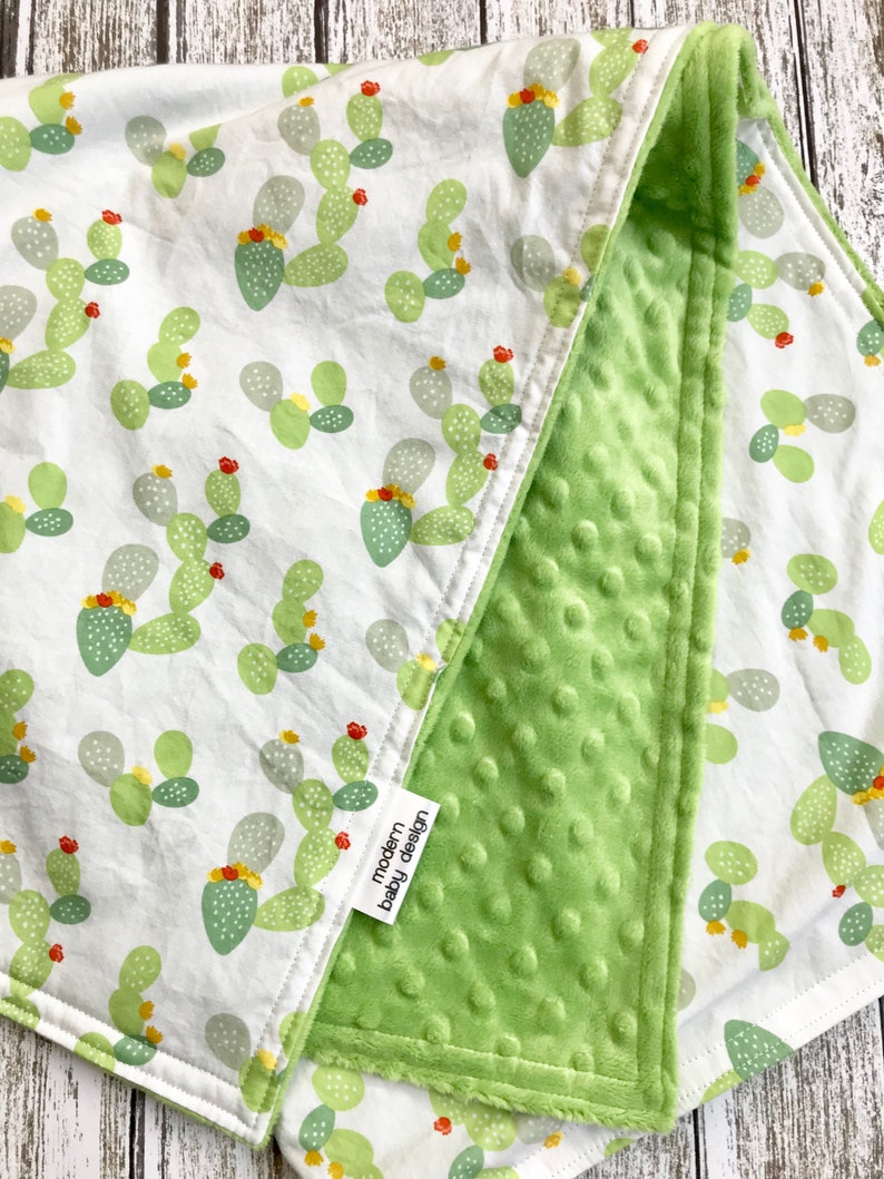 cactus minky blanket