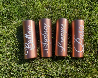 Custom Tumbler Personalized Tumbler Rose Gold Bridesmaid Gift Party Favor Bridesmaid Proposal Bachelorette Party Favor Gift Customized Cup