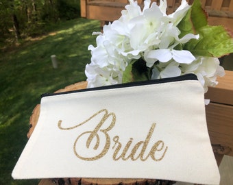 Customized Make-up Bag, Personalized Make-up Bag, Bridesmaid Make-up Bag, Bridesmaid Gift, Custom Cosmetic Bag, Personalized Cosmetic Bag