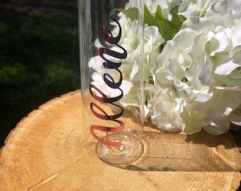Custom Plastic Champagne Flute, Personalized Champagne Flute, Custom Wedding, Custom Birthday Flute, Wedding Favor, Plastic Cup