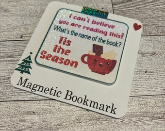 Holiday Magnetic Bookmark, Cute bookmark, Magnetic Bookmark, Cute Magnetic Bookmark, Librarian Gift, Holiday Bookmark, Book Gifts, Book Club