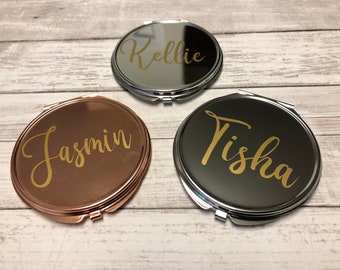 Bridesmaid Gift Compact Mirror Personalized Compact Mirror Compact Mirror Favor Bridesmaid Personalized Gift Party Custom Favor