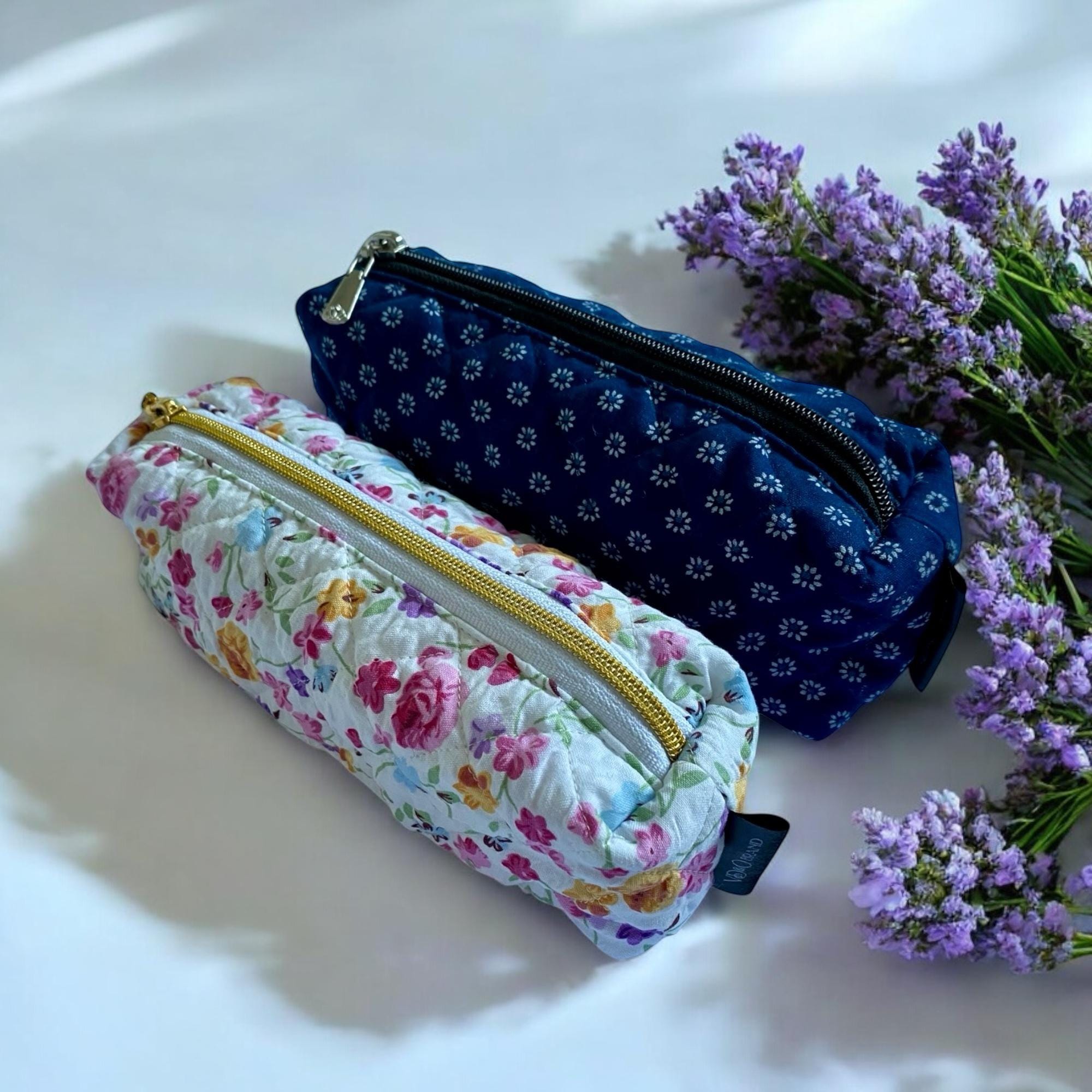 Cute floral cotton pen case, Coqquette cotton pensil case, Back to school, Soft pencil case, Handmade bag, Gift for her, Gift idea
