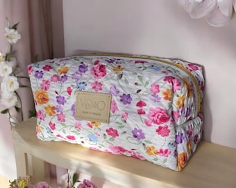 Makeup organaizer | Cosmetic bag | Cotton makeup bag | Cosmetic Case For Travel Toiletries | Coquette Pen Case | Pencil Pouch | Gift Idea