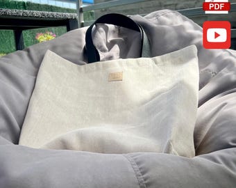 Stoffbeutel Schnittmuster - Easy PDF & Video Tutorial - Anfängerfreundliche DIY Shopper Tasche