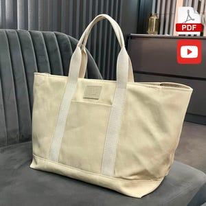 DIY Tote Bag Sewing Pattern | Beginner PDF Tutorial | Easy Cotton Tote | Step-by-Step Digital Download | Easy Pattern and Video Tutorial