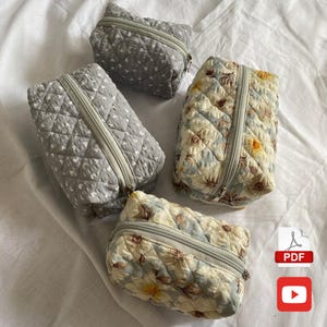 Zipper Pouch Sewing Pattern – 3 Sizes PDF & Video Tutorial – Easy Beginner Cosmetic Bag Pattern