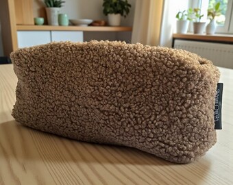 Teddy cosmetic bag, A cozy teddy bear cosmetic bag, Teddy bag for traveling, Organizer for cosmetics teddy
