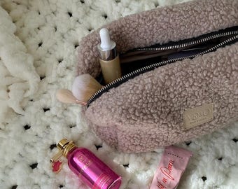 Make-uptasje, een gezellige make-uptas voor teddybeer, organisator voor cosmetica-teddy, teddytas voor op reis, handgemaakt cadeau, make-upzakje