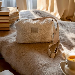 Cross body bag, Cozy Shoulder Purse, Woman casual cross body, Soft Teddy Fur Cross Body Bag, Woman bag, Gift for her