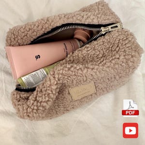 Organizer Pouch Sewing Pattern | 3 Sizes Cosmetic Bag Tutorial | PDF Zipper Bag Sewing for Beginners