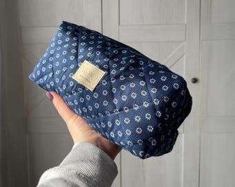 Neceser de algodón hecho a mano / Neceser Coquette / Bolsa de maquillaje / Neceser / Estuche de belleza / Estuche cosmético / Idea de regalo perfecta
