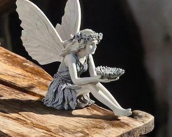 Fairy Statue Resin Ornament | Elegant Angel Figurine for Garden & Home Decor | Enchanted Fairy Sculpture | Outdoor - Indoor Decorative Gift