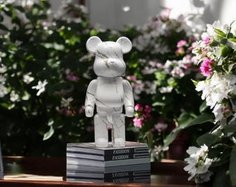 Decorative Bearbrick Bear Graffiti Statue | Modern Ornament for
