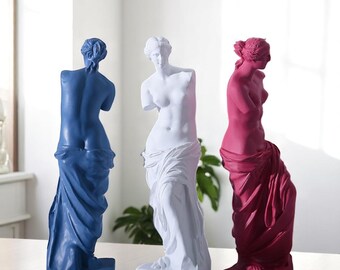 Statua di Venere di Milo Afrodite da 18 pollici / Figurina della dea greca della bellezza / Decorazione mitologica per la casa / Arte da collezione / Scultura autentica