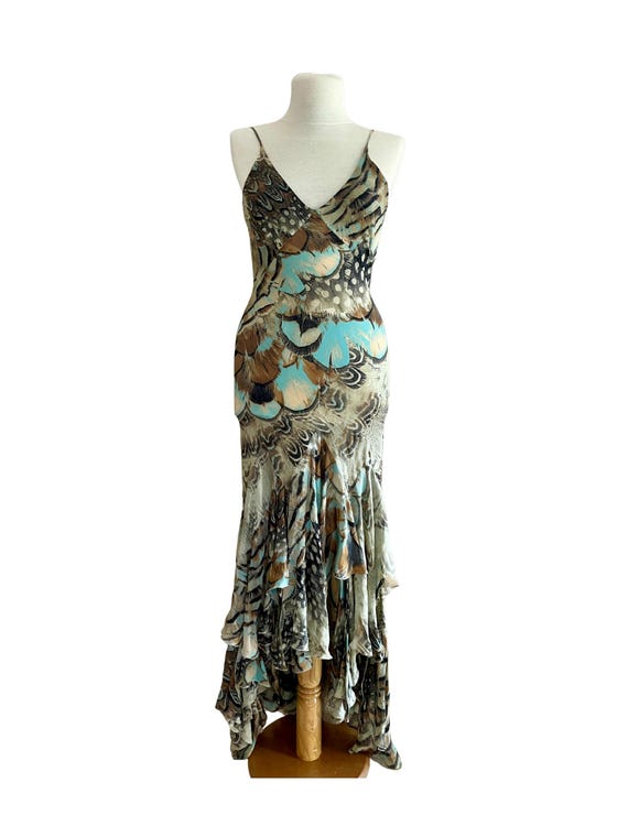 S/S 2004 Roberto Cavalli Feather Silk Maxi Gown / Dress - Rare Vintage  Archival Collector's Item - - Etsy UK