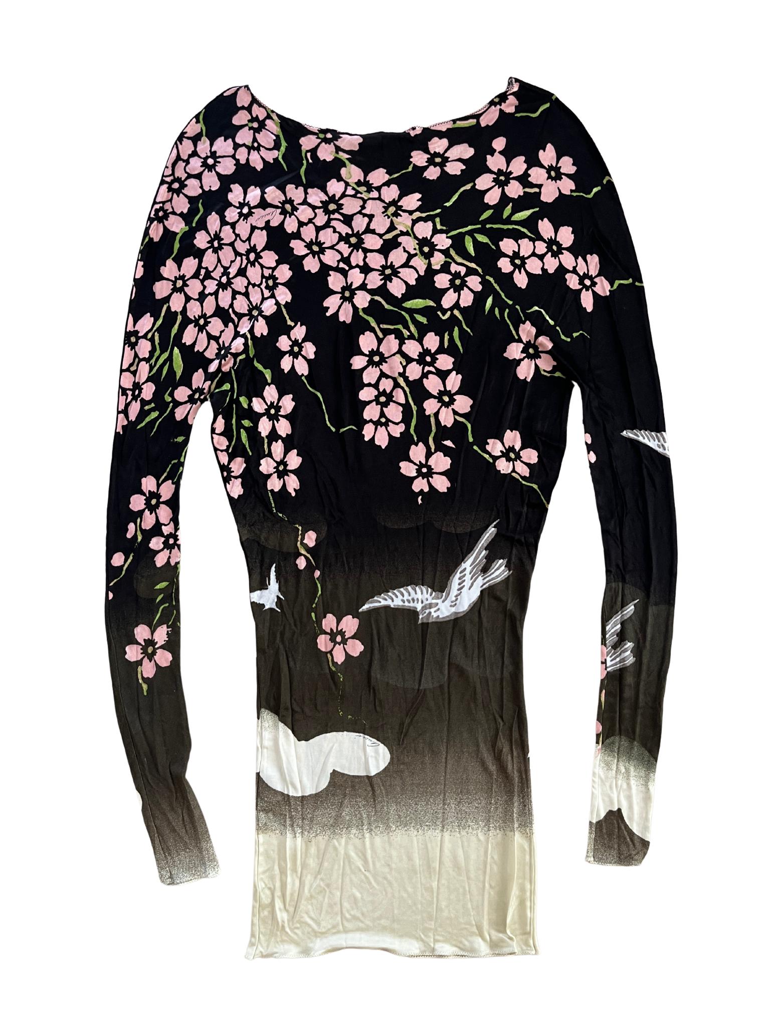 S/S 2003 Gucci by Tom Ford Cherry Blossom Dress as Seen on Carrie
