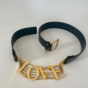 S/S 2003 Dolce & Gabbana Gold Hardware LOVE Spell Out Belt  display picture 1