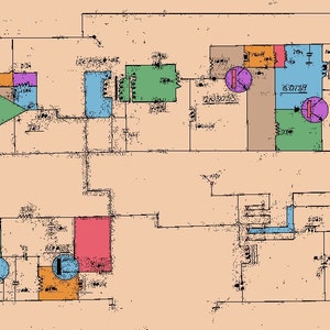 Schematic 1 - Digital art from vintage schematic