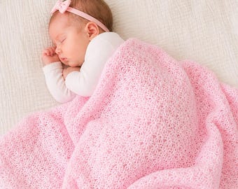 Newborn Crochet Blanket Pattern PDF, Lace Baby Afghan, Heirloom Baby Girl Gift, Easy V Stitch, Beginner Friendly, Instant Download