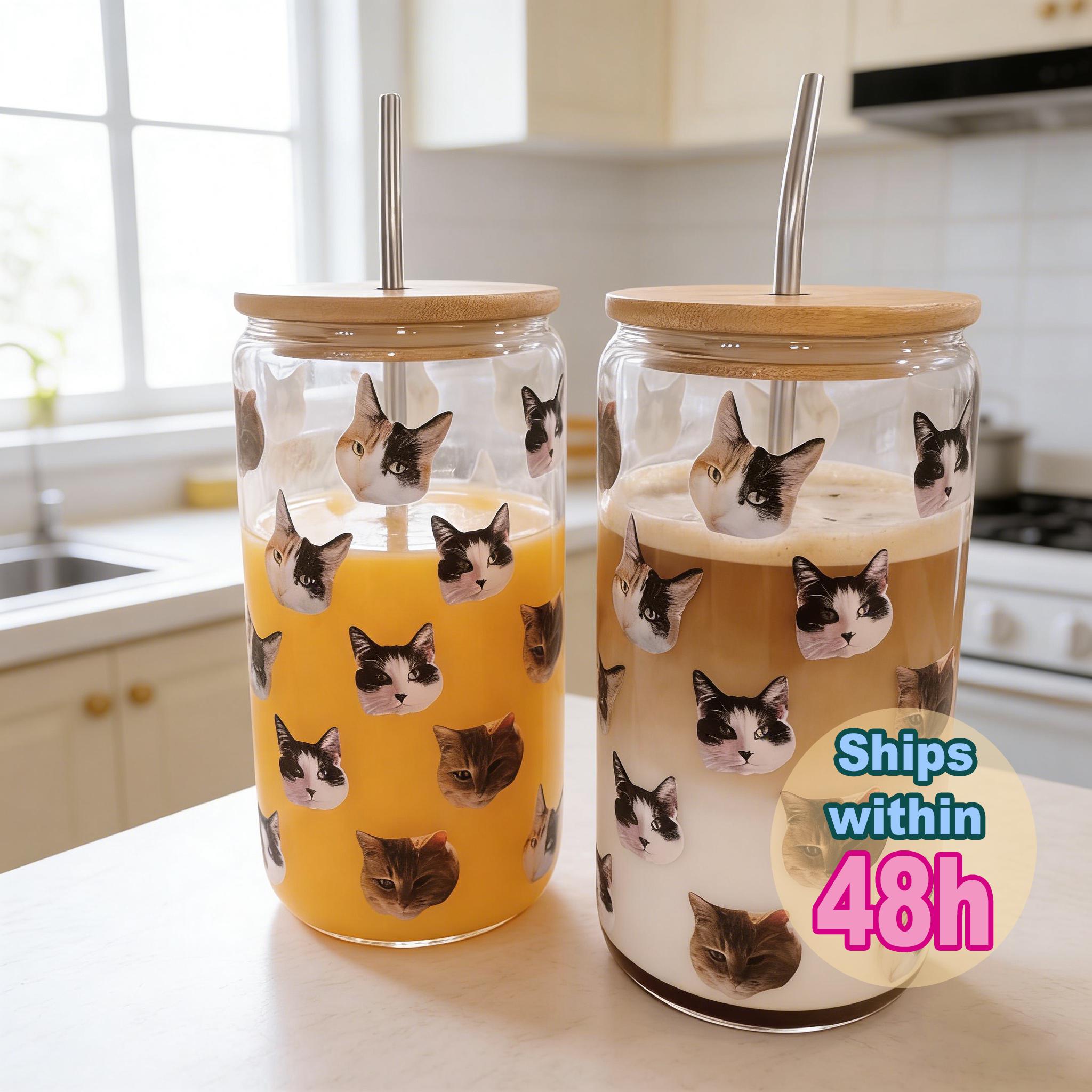 Glass Coffee Cup Cats - Etsy
