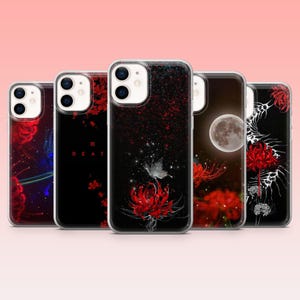 Red spider lily Phone Case Lycoris radiata Cover – Fits iPhone 17, 16, 15, 14, 13, 12 | Samsung S25, S24, S23, S22, A16, A56 | Pixel 10, 9