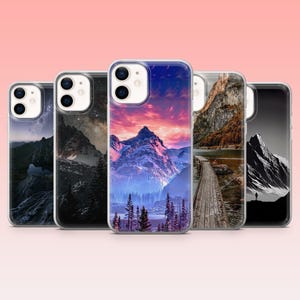 Funda para teléfono con diseño de montañas coloridas y naturaleza. Compatible con iPhone 17, 16, 15, 14, 13 y 12, Samsung S25, S24FE, S23, S22, A16 y A56, Pixel 10, 9Pro y 8.