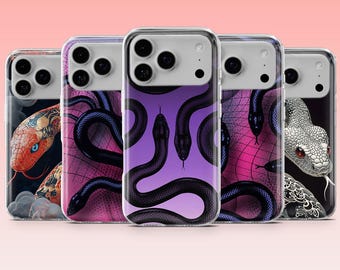 Snake art Phone Case Serpent Aesthetic Cover – Fits iPhone 18Pro, 17, 16, 15, 14, 13, Samsung S26, S26+, S25, A16, A56 | Pixel 11, 10Pro