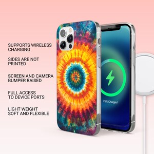 Vibrant Tie Dye Phone Case Rainbow Tye Dye Cover – Fits iPhone 18Pro, 17, 17e, 16, 15, 14, 13, Samsung S26, S25, A16, A56 | Pixel 11, 10Pro image 7