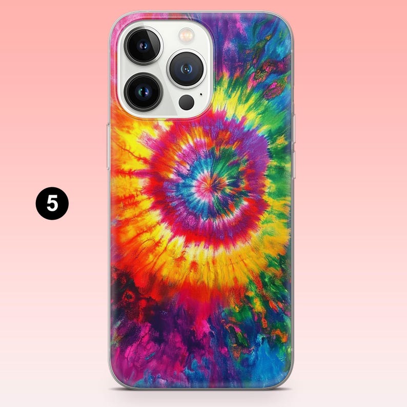 Vibrant Tie Dye Phone Case Rainbow Tye Dye Cover – Fits iPhone 18Pro, 17, 17e, 16, 15, 14, 13, Samsung S26, S25, A16, A56 | Pixel 11, 10Pro 5