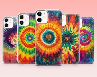 Vibrant Tie Dye Phone Case Rainbow Tye Dye Cover – Fits iPhone 17, 17e, 16, 15, 14, 13, 12, Samsung S26, S25, A16, A56 | Pixel 10A, 10Pro