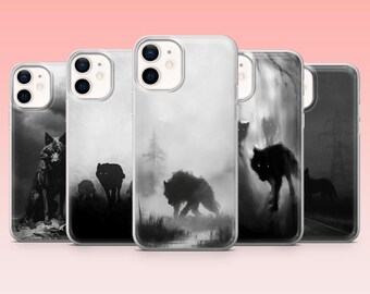 Scary Wolf Phone Case Creepy Forest Cover – Fits iPhone 18Pro, 17, 16, 15, 14, 13, Samsung S26, S26Ultra, S25, A16, A56 | Pixel 11, 10Pro